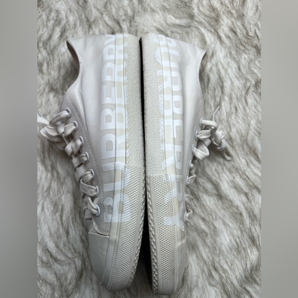Burberry Other - Burberry White Canvas Logo Print Size 45 (12 US)